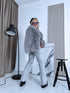 "GREY SMOG" artificial fur coat